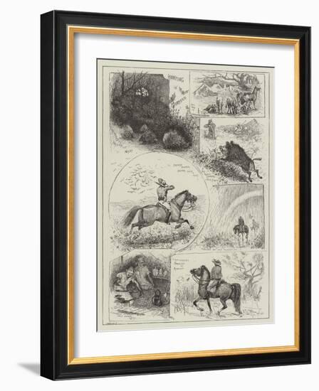 Hunting in Morocco-Henry Charles Seppings Wright-Framed Giclee Print