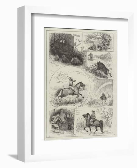 Hunting in Morocco-Henry Charles Seppings Wright-Framed Giclee Print