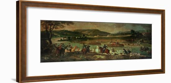 Hunting in the Forest at Compiegne-Jean-Baptiste Oudry-Framed Giclee Print