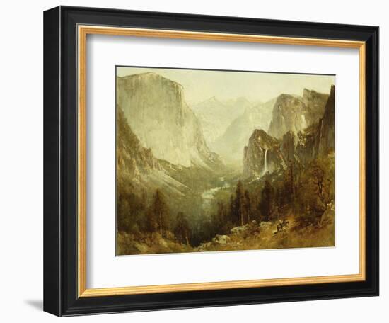 Hunting in Yosemite, 1890-Thomas Hill-Framed Giclee Print