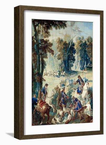 Hunting of Louis Xv, 1741 (Tapestry)-Jean-Baptiste Oudry-Framed Giclee Print