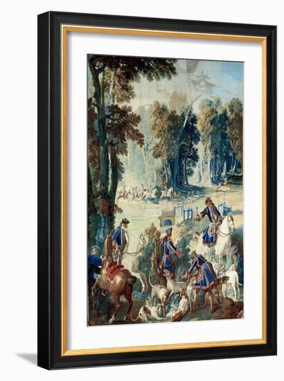 Hunting of Louis Xv, 1741 (Tapestry)-Jean-Baptiste Oudry-Framed Giclee Print