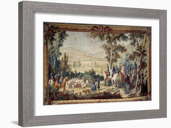 Hunting of Louis Xv, 1744 (Tapestry)-Jean-Baptiste Oudry-Framed Giclee Print
