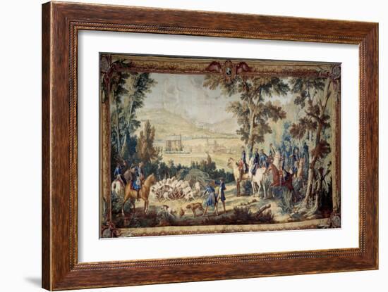 Hunting of Louis Xv, 1744 (Tapestry)-Jean-Baptiste Oudry-Framed Giclee Print