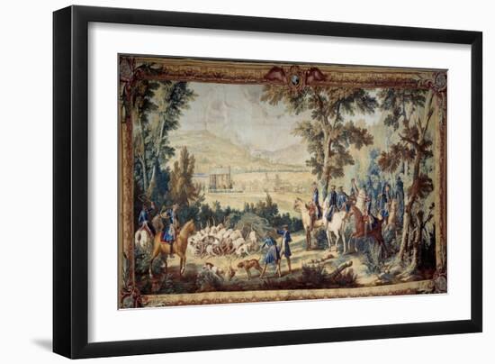 Hunting of Louis Xv, 1744 (Tapestry)-Jean-Baptiste Oudry-Framed Giclee Print