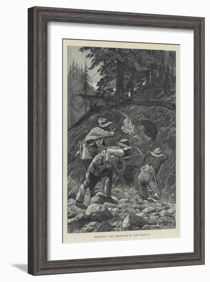 Hunting Old Ephraim in the Rocky's-Richard Caton Woodville II-Framed Giclee Print