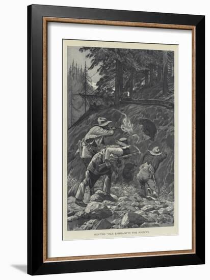 Hunting Old Ephraim in the Rocky's-Richard Caton Woodville II-Framed Giclee Print