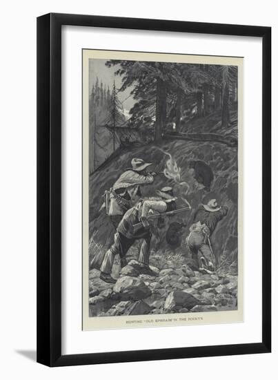 Hunting Old Ephraim in the Rocky's-Richard Caton Woodville II-Framed Giclee Print