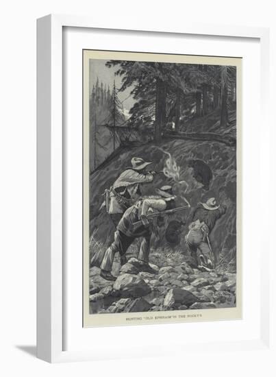 Hunting Old Ephraim in the Rocky's-Richard Caton Woodville II-Framed Giclee Print