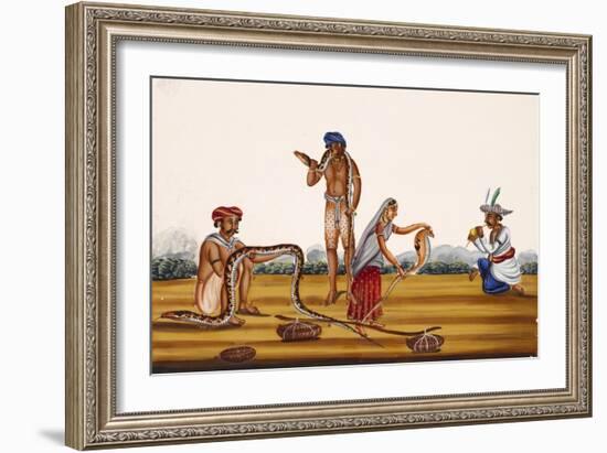 Hunting People Busy with Snakes, from Thanjavur, India--Framed Giclee Print