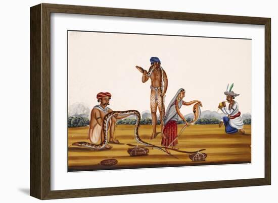 Hunting People Busy with Snakes, from Thanjavur, India-null-Framed Giclee Print