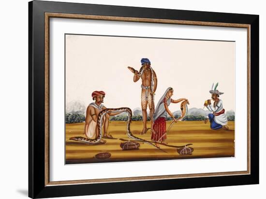 Hunting People Busy with Snakes, from Thanjavur, India-null-Framed Giclee Print