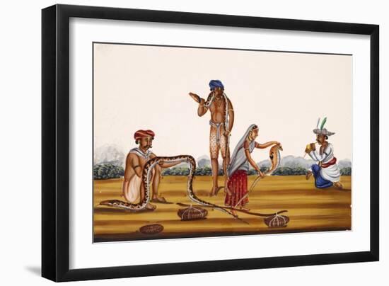 Hunting People Busy with Snakes, from Thanjavur, India-null-Framed Giclee Print