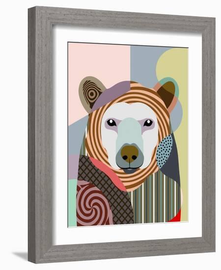 Hunting Polar Bear-Lanre Adefioye-Framed Giclee Print