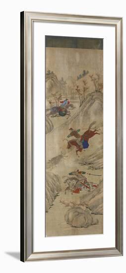 Hunting Scene (3 Riders and Boar)-null-Framed Giclee Print