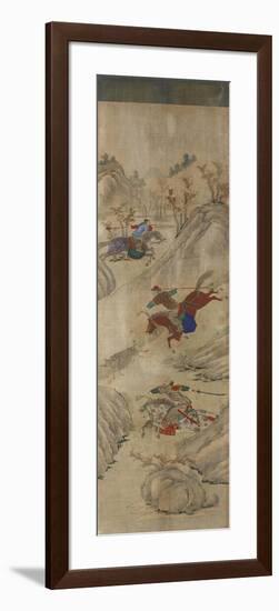 Hunting Scene (3 Riders and Boar)-null-Framed Giclee Print