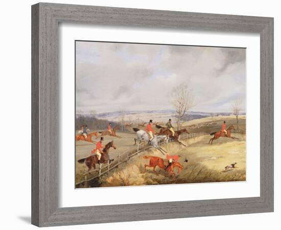 Hunting Scene, Drawing the Cover-Henry Thomas Alken-Framed Giclee Print