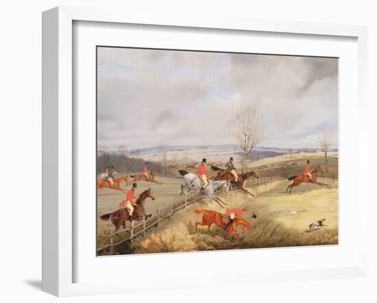 Hunting Scene, Drawing the Cover-Henry Thomas Alken-Framed Giclee Print