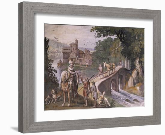 Hunting Scene, Fresco-Antonio Tempesta-Framed Giclee Print