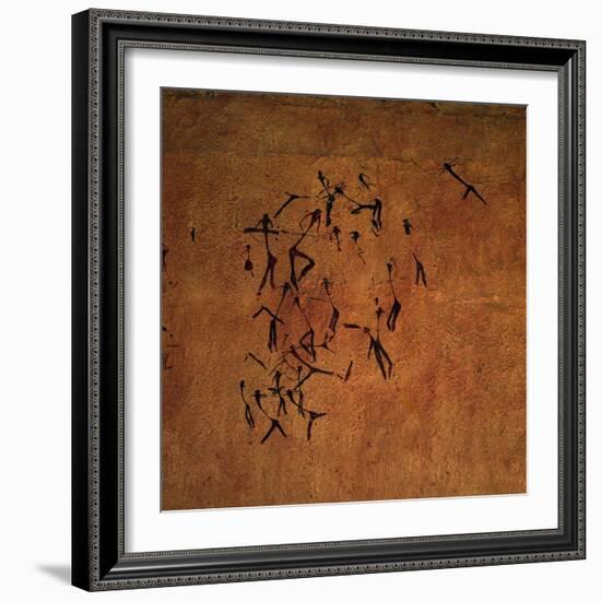 Hunting Scene, from the Valltorta Caves, Neolithic-null-Framed Giclee Print