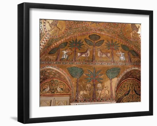 Hunting Scene, Mosaic, Palazzo dei Normanii or Palazzo Reale , Palermo, Sicily-null-Framed Photographic Print