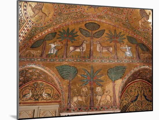 Hunting Scene, Mosaic, Palazzo dei Normanii or Palazzo Reale , Palermo, Sicily-null-Mounted Photographic Print