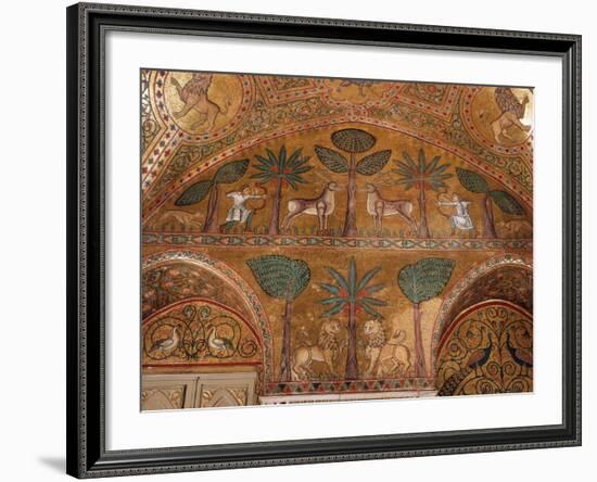 Hunting Scene, Mosaic, Palazzo dei Normanii or Palazzo Reale , Palermo, Sicily-null-Framed Photographic Print