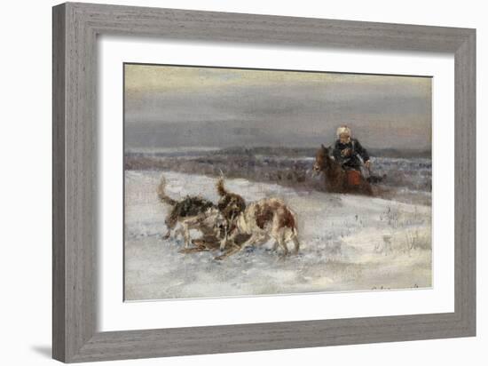 Hunting Scene-Sergey Semyonovich Voroshilov-Framed Giclee Print