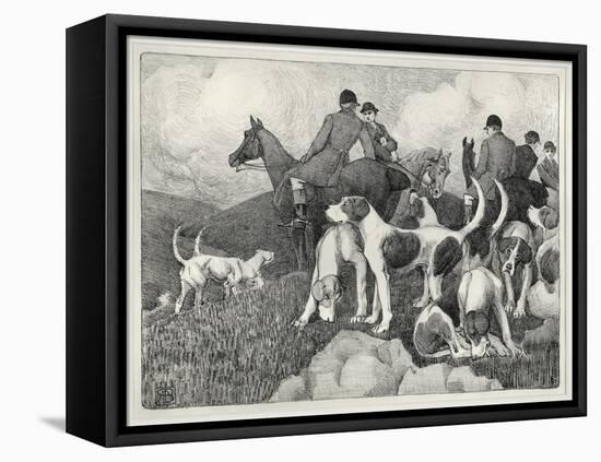 Hunting Scene-Robert Polhill Bevan-Framed Premier Image Canvas