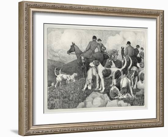 Hunting Scene-Robert Polhill Bevan-Framed Giclee Print