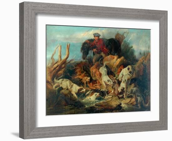 Hunting Scene-null-Framed Giclee Print