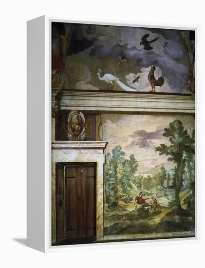 Hunting Scenes, Fresco-Antonio Tempesta-Framed Premier Image Canvas