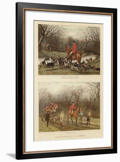 Hunting Sketches by G L Harrison-null-Framed Giclee Print