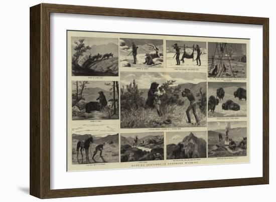 Hunting Sketches in Northern Wyoming-null-Framed Giclee Print