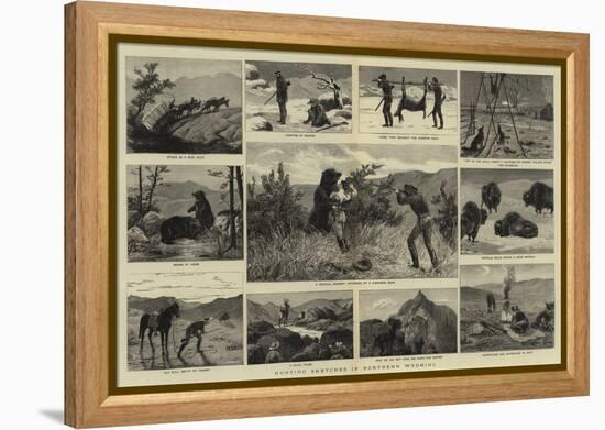 Hunting Sketches in Northern Wyoming-null-Framed Premier Image Canvas