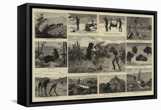 Hunting Sketches in Northern Wyoming-null-Framed Premier Image Canvas