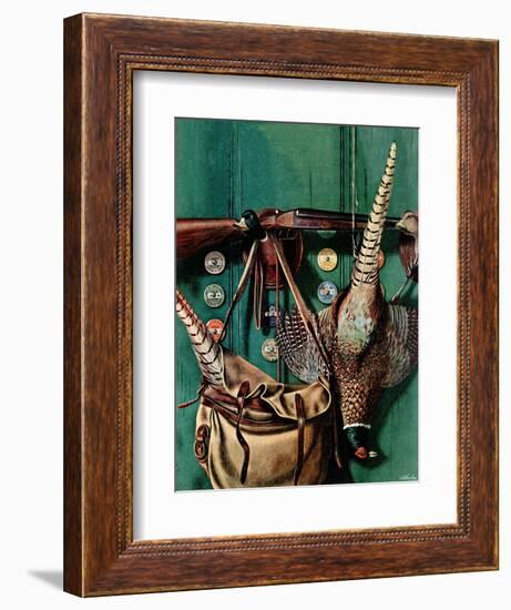 "Hunting still life," November 11, 1944-John Atherton-Framed Giclee Print