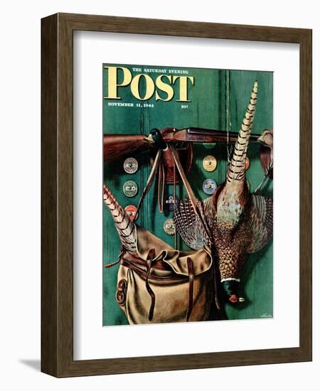 "Hunting still life," Saturday Evening Post Cover, November 11, 1944-John Atherton-Framed Giclee Print