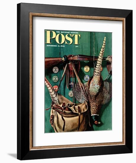 "Hunting still life," Saturday Evening Post Cover, November 11, 1944-John Atherton-Framed Giclee Print