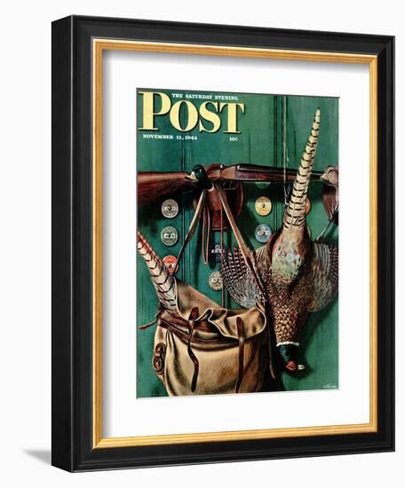 "Hunting still life," Saturday Evening Post Cover, November 11, 1944-John Atherton-Framed Giclee Print