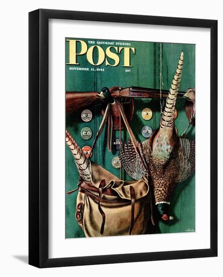 "Hunting still life," Saturday Evening Post Cover, November 11, 1944-John Atherton-Framed Giclee Print