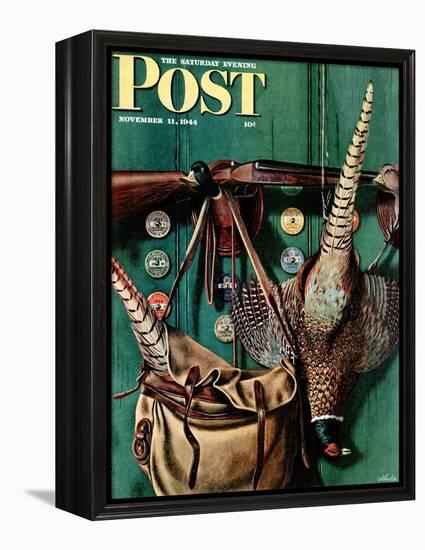 "Hunting still life," Saturday Evening Post Cover, November 11, 1944-John Atherton-Framed Premier Image Canvas