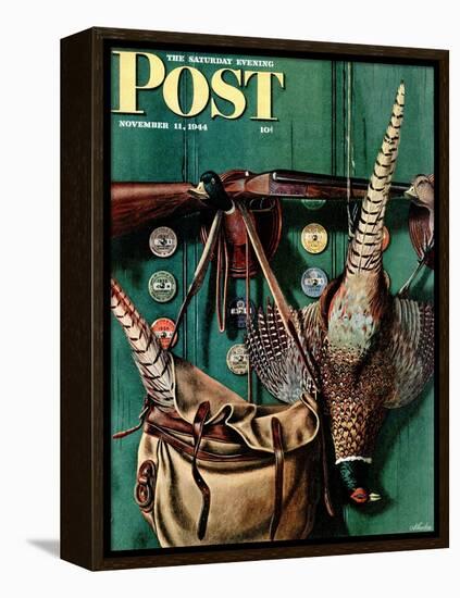 "Hunting still life," Saturday Evening Post Cover, November 11, 1944-John Atherton-Framed Premier Image Canvas
