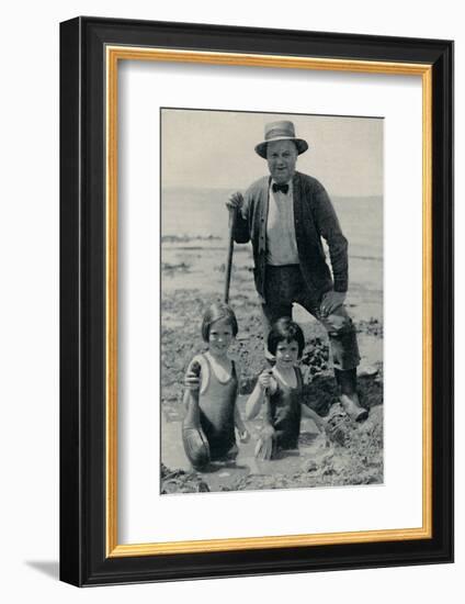 'Hunting the Elusive Geoduck on Puget Sound', c1935-Unknown-Framed Photographic Print