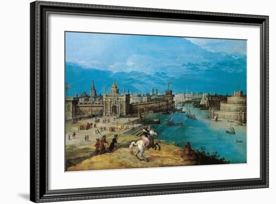 Hunting the Lion at the Gates of Babylon-Adriaen I van Nieulandt-Framed Giclee Print