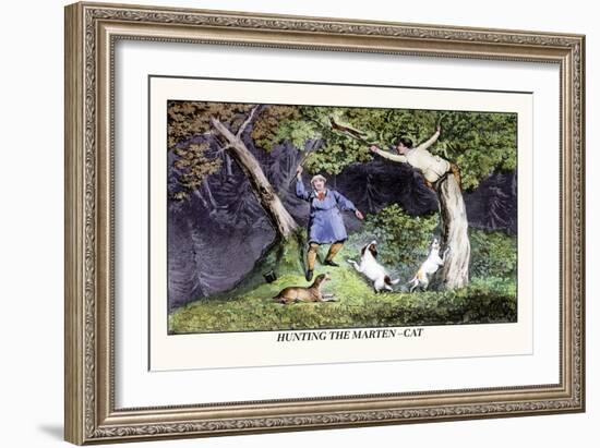 Hunting the Marten-Cat-Henry Thomas Alken-Framed Art Print