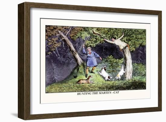 Hunting the Marten-Cat-Henry Thomas Alken-Framed Art Print