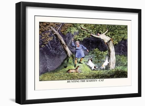 Hunting the Marten-Cat-Henry Thomas Alken-Framed Art Print