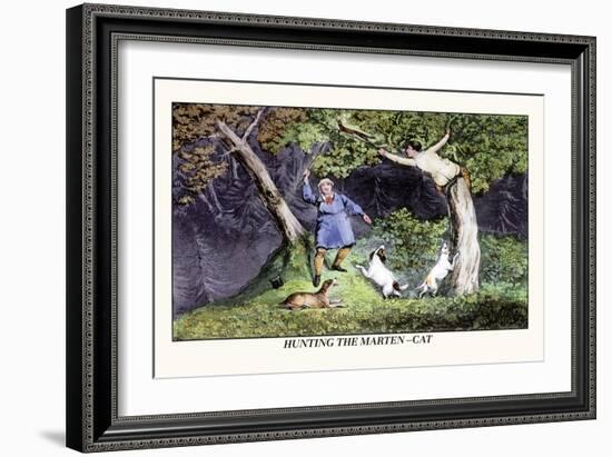 Hunting the Marten-Cat-Henry Thomas Alken-Framed Art Print