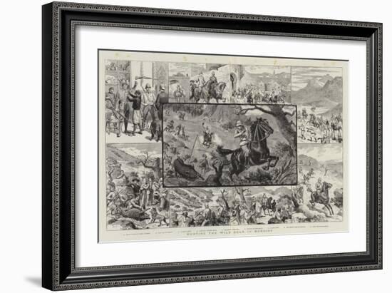 Hunting the Wild Boar in Morocco-null-Framed Giclee Print